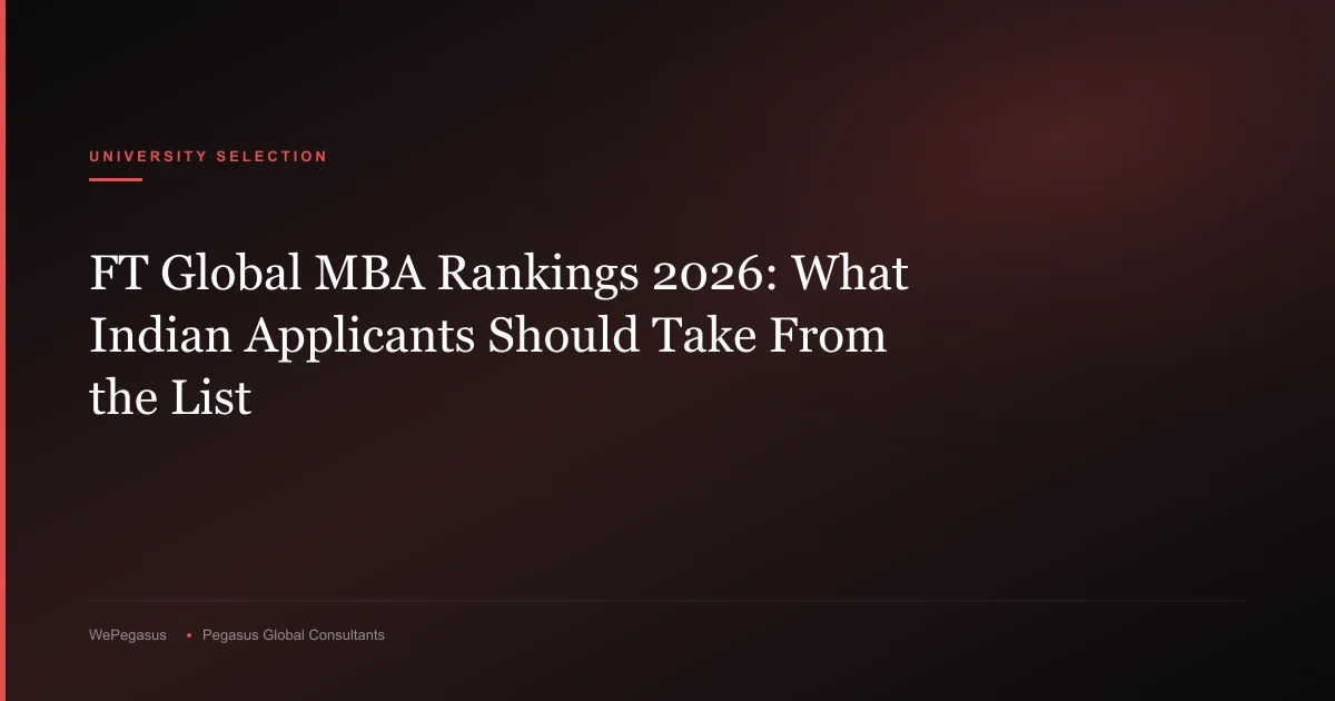 FT Global MBA Rankings 2026: What Indian Applicants Should Take From the List