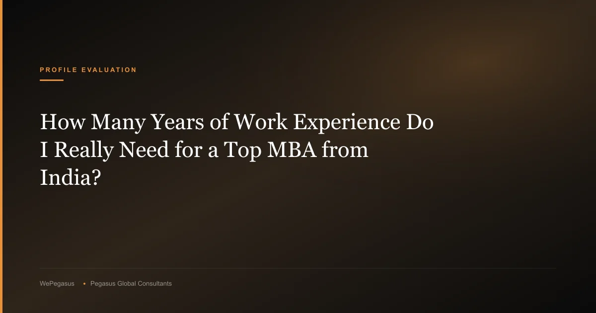 How Many Years of Work Experience Do I Really Need for a Top MBA from India?