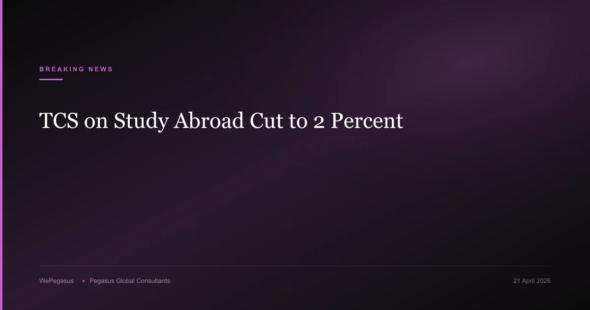 TCS on Overseas Education Drops to 2 Percent: What the April 2026 Cut Means for Indian MBA and MS Applicants